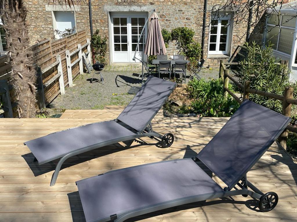 Maison Chaleureuse Avec Terrasse Et Vue Baie Avranches Luaran gambar